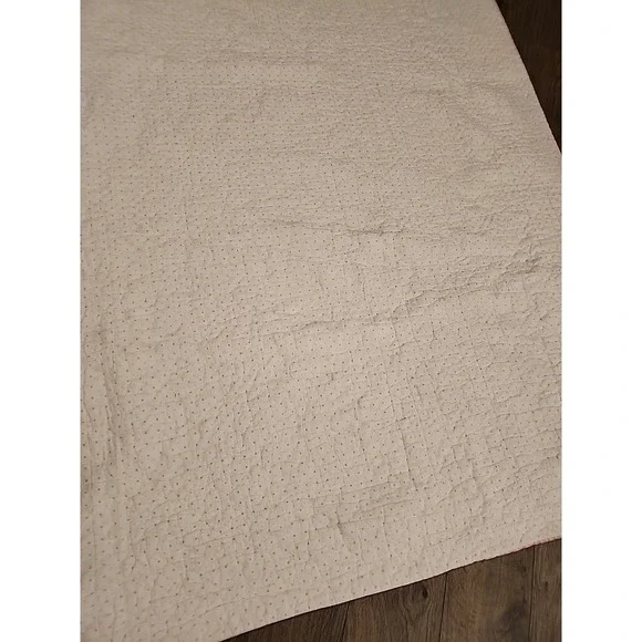 Pottery Barn Kids Butterfly Quilt 90 x 84 Polka Dot Set Queen/Full Pillow Sham